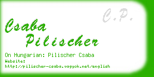 csaba pilischer business card
